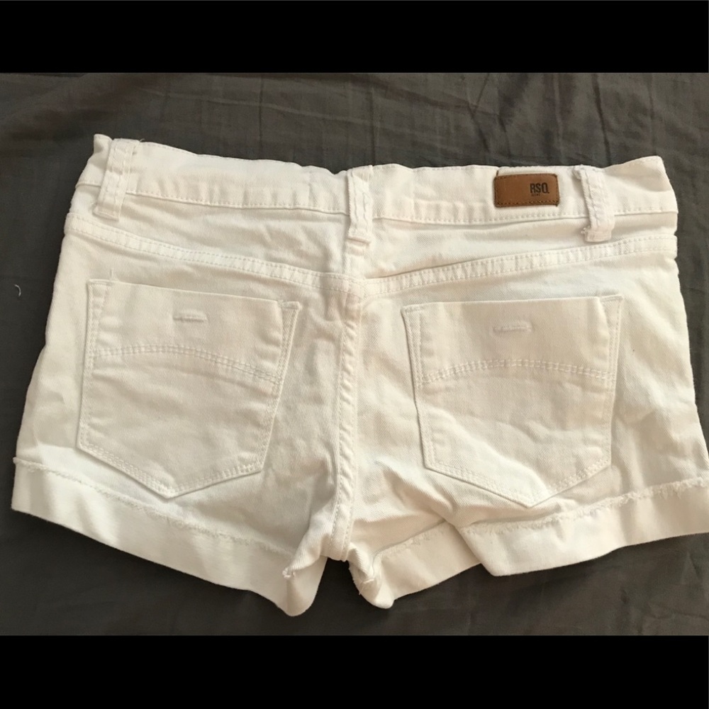 White jean shorts